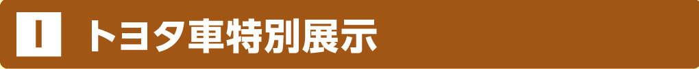トヨタ車特別展示