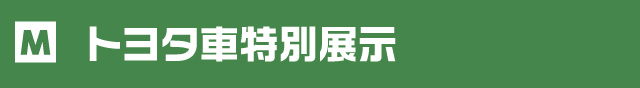 トヨタ車特別展示